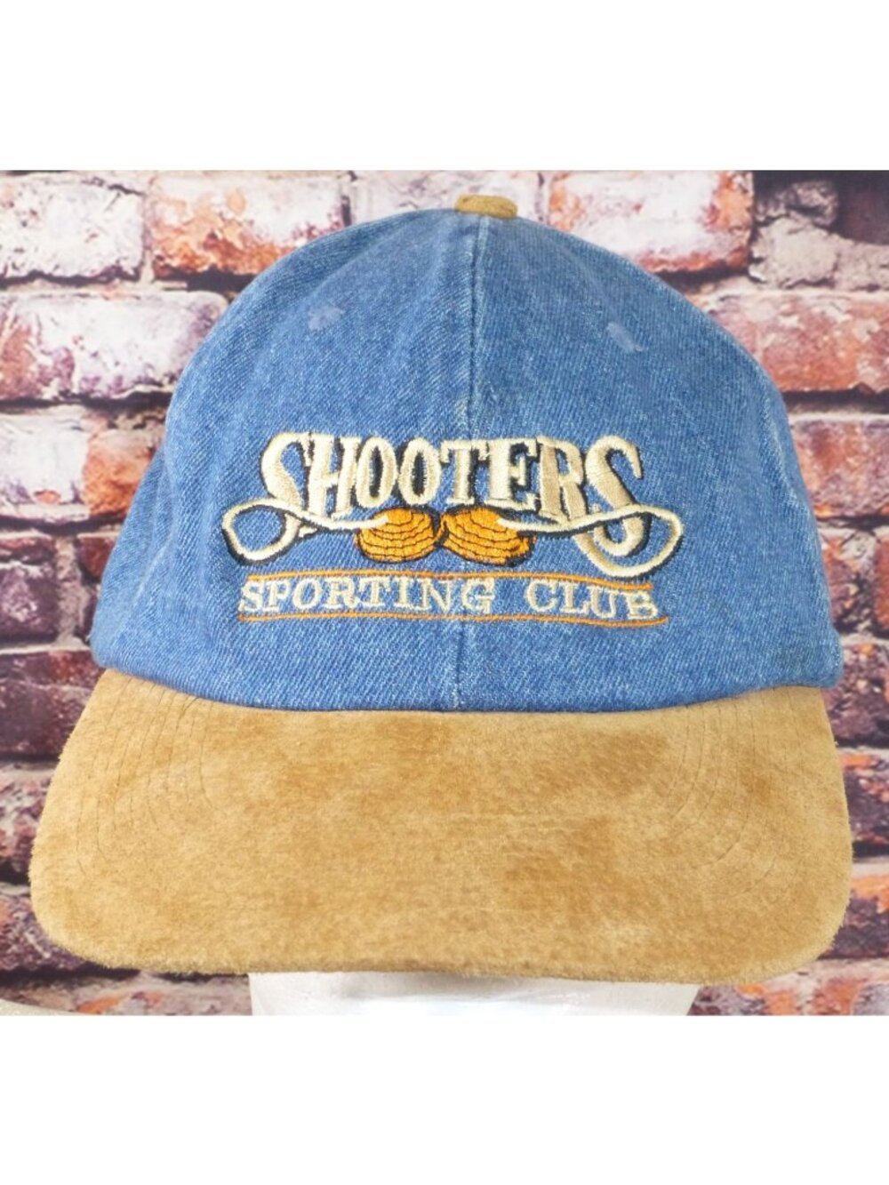 Vintage‎ Shooters Sporting Club Denim & Suede Baseball Cap